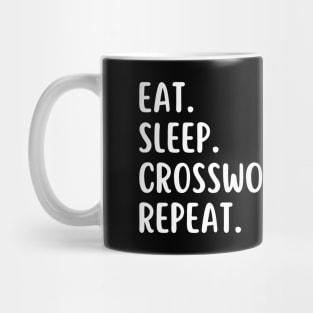 Eat Sleep Crossword Puzzles Mug